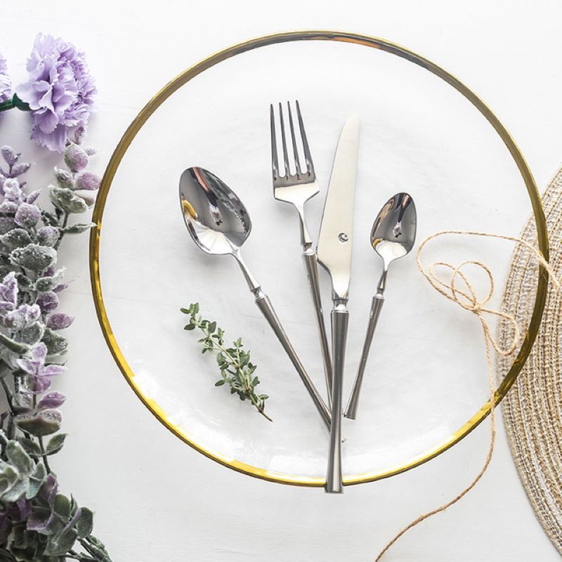 4 Stks/set Draagbare Bestek 304 Roestvrijstalen Tafel Vork Mes Lepel Diner Set Servies Westerse Steak Bestek Servies Set