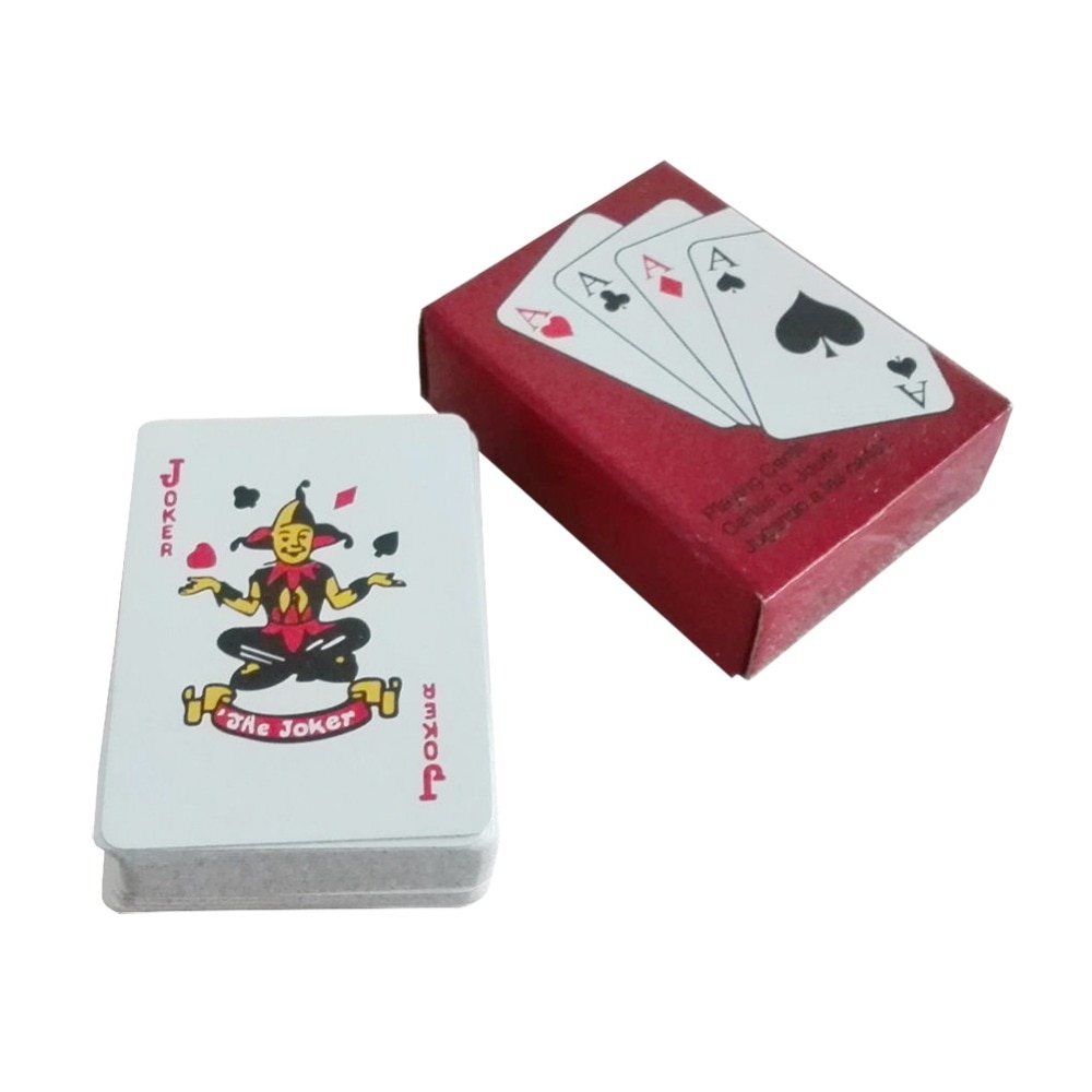 Cartas de Juego Mini Poker 1 Deck para viaje Camping diversión portátil