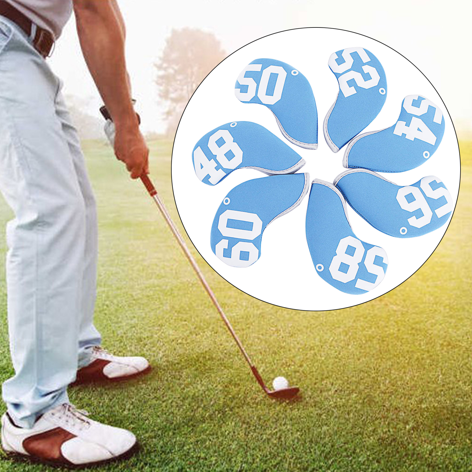Waterdichte Neopreen Golf Club Iron Cover 48 ° 52 ° 56 ° 60 ° Golf Iron Kopafdekkingen Golf Club ijzer Headovers 10 Stks/set