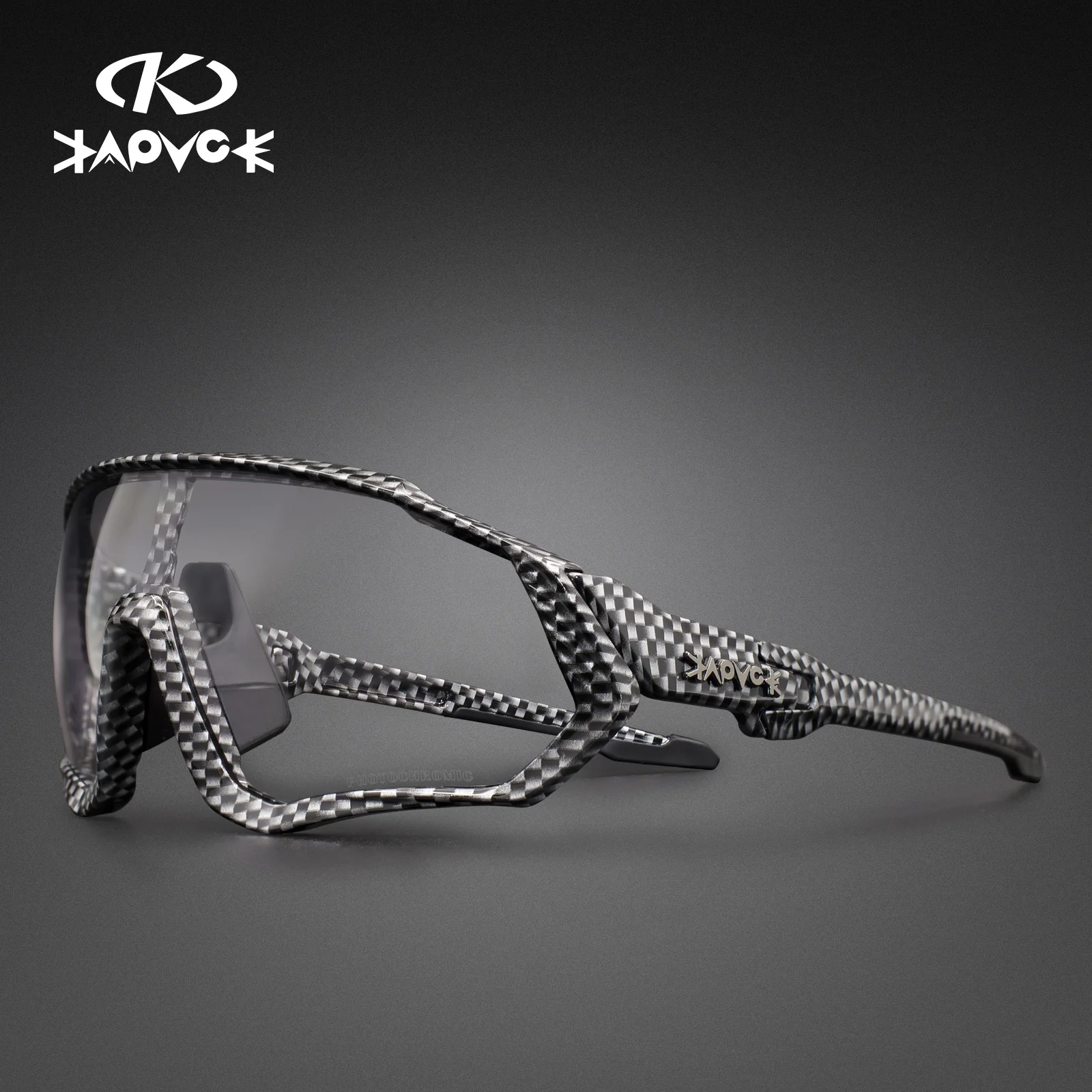Kapvoe fotochromowe okulary przeciwsłoneczne na rower mężczyźni kobiety Sport Road Mtb rower górski okulary rowerowe okulary rowerowe okulary gogle: FIOLETOWY