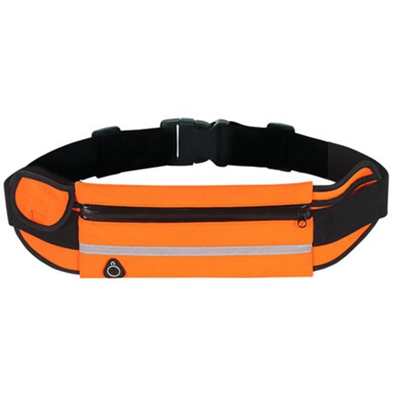 Udendørs løbende talje taske vandtæt mobiltelefon holder jogging bælte mave taske kvinder gym fitness taske dame sport tilbehør: Orange