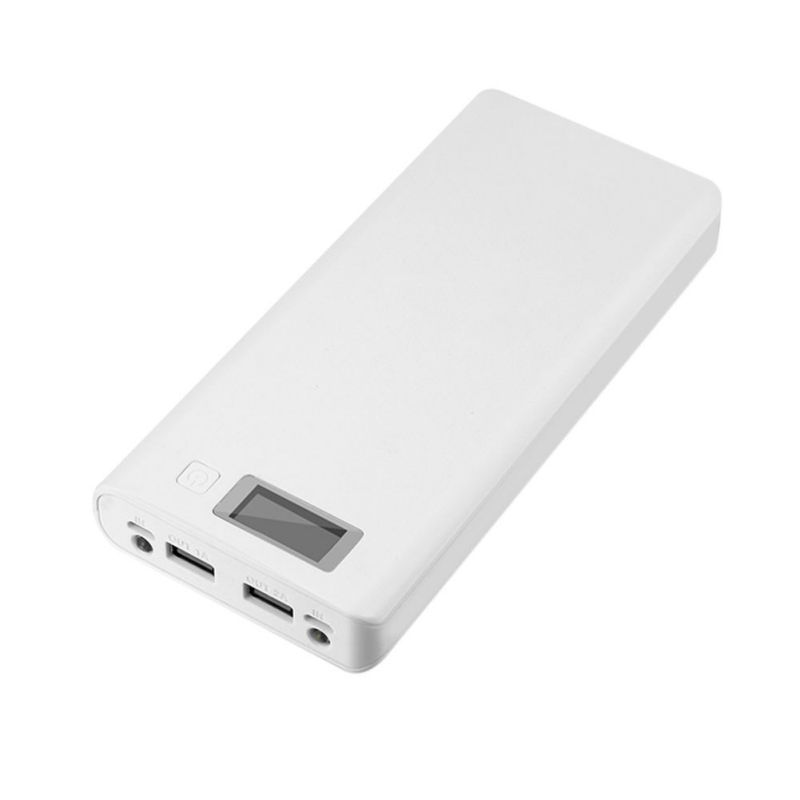 Diy 8x18650 bateria portátil power bank caso escudo caixa display lcd duplo usb caixa de banco de potência