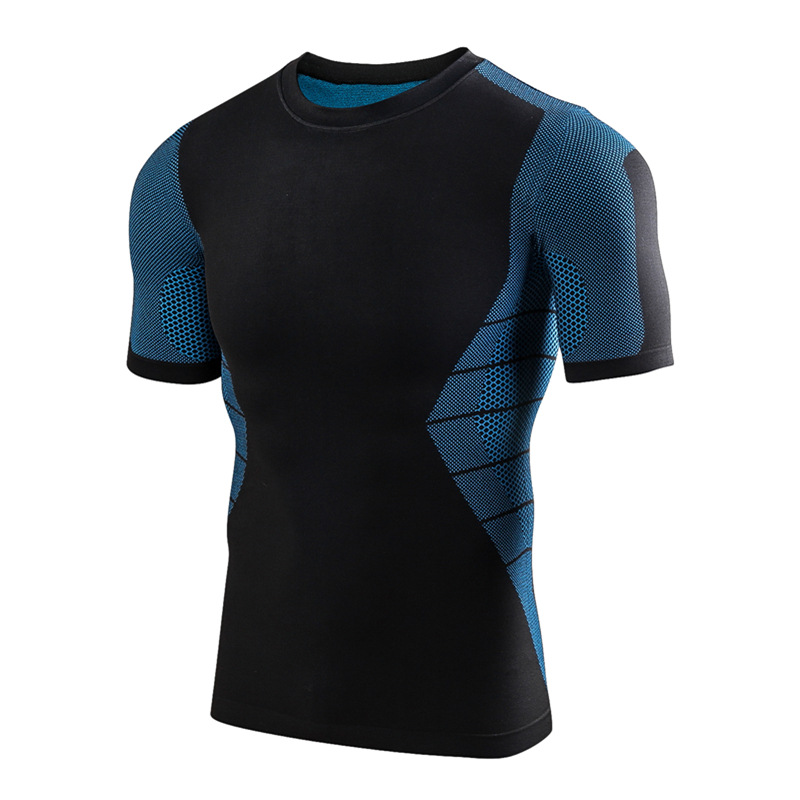 Men Compression Body Shaper Undershirts Short Sleeves Tank Tops Breathable Warm Thermal O Neck Elastic Underwear