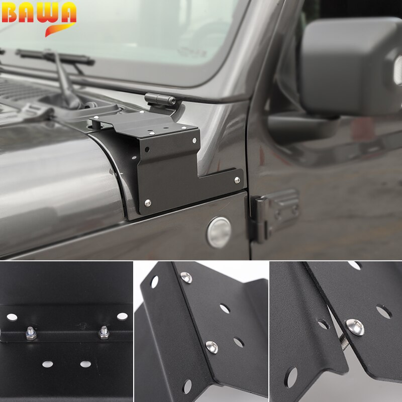 BAWA LED Light Bracket for Jeep Wrangler JL + Car Lamp A-Pillar Light Frame Holder Accessories for Jeep Wrangler jl