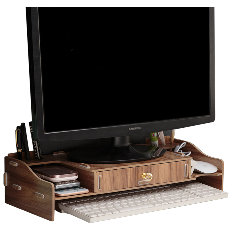 Multi-función de soporte de Monitor para escritorio pantalla de ordenador Riser estante de madera zócalo fuerte portátil soporte de escritorio soporte para portátil TV