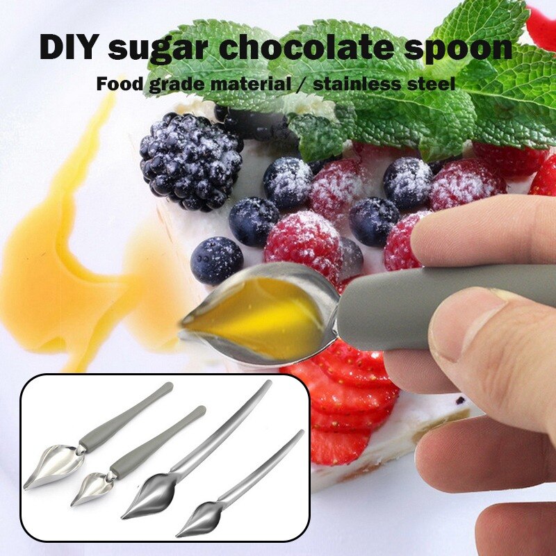 Deco Spoon Decorate Sushi Food Draw Tool Sauce Dressing Plate Dessert Bakeware Cake Gastronomy Spoon Coffee Tool