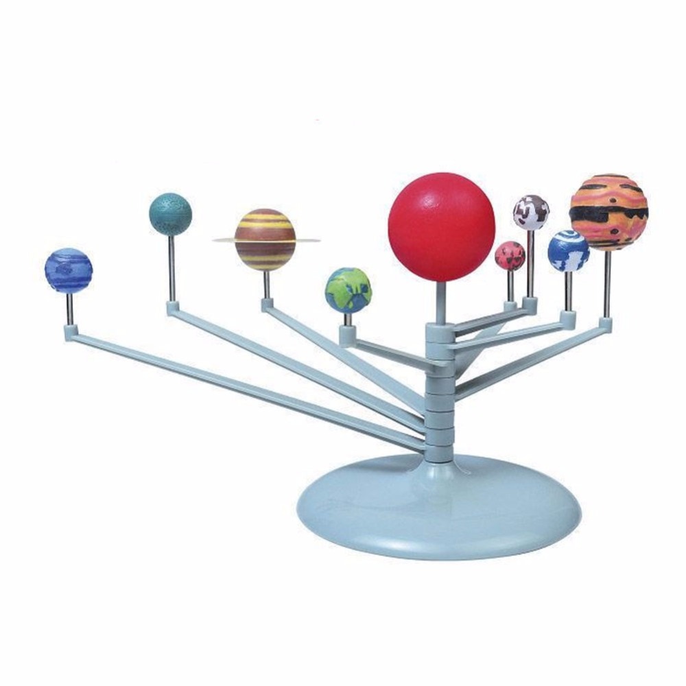 1 Pc/Box Fasinating Interesting Manual DIY 9-Planet Solar-System Model Planetarium for Children Physics & Mathematics Education