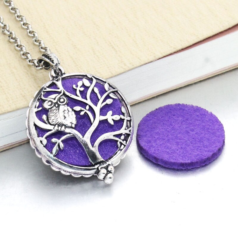 1pc 60cm Vintage Aromatherapy Perfume Essential Oils Diffuser Necklace Locket Necklace Pendant Dream Catcher Necklace 8534: C