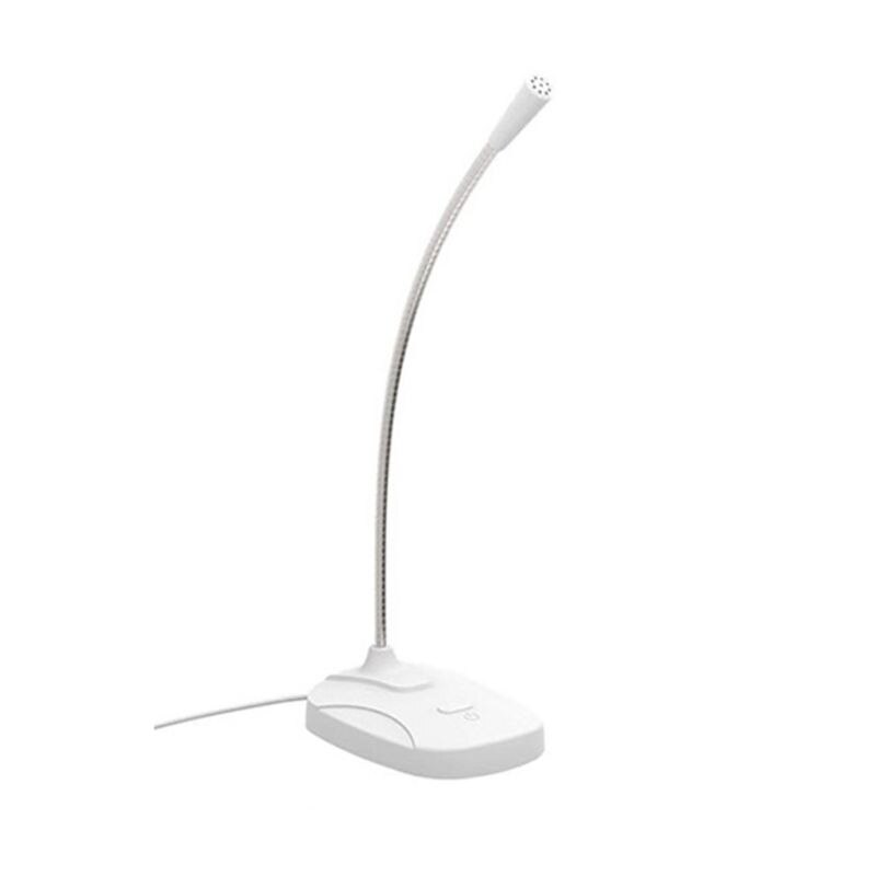 Omnidirectional Microphone High Sensitivity USB Mic for Desktop PC/Laptop/Computer/Notebook: White