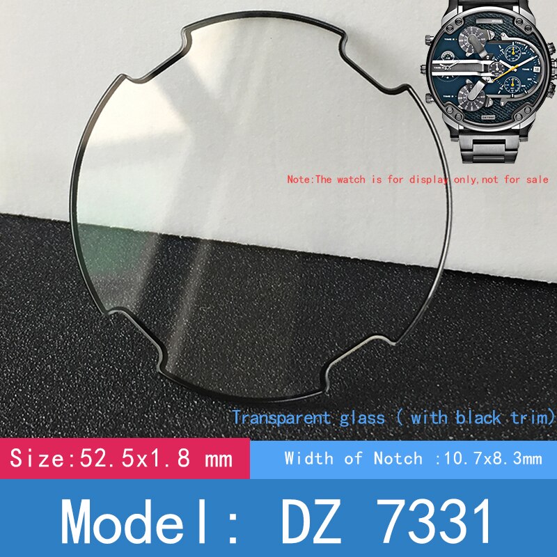 Watch crystal For Diesel DZ 7264 7258 7259 7270 7331 7370 Mineral glass Replacement repair parts: DZ 7331
