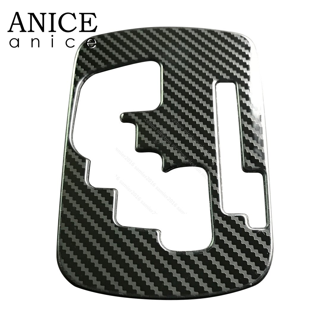 Carbon Fiber Color Steel Auto Gear Shift Panel Trim Fit for Toyota Hilux Revo Rocco RHD