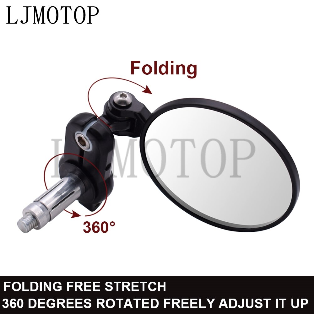 Miroir latéral universel de 3 pouces pour Kawasaki Z650 Z900 Z800 NINJA 250 NINJA 300R Z250 Z300