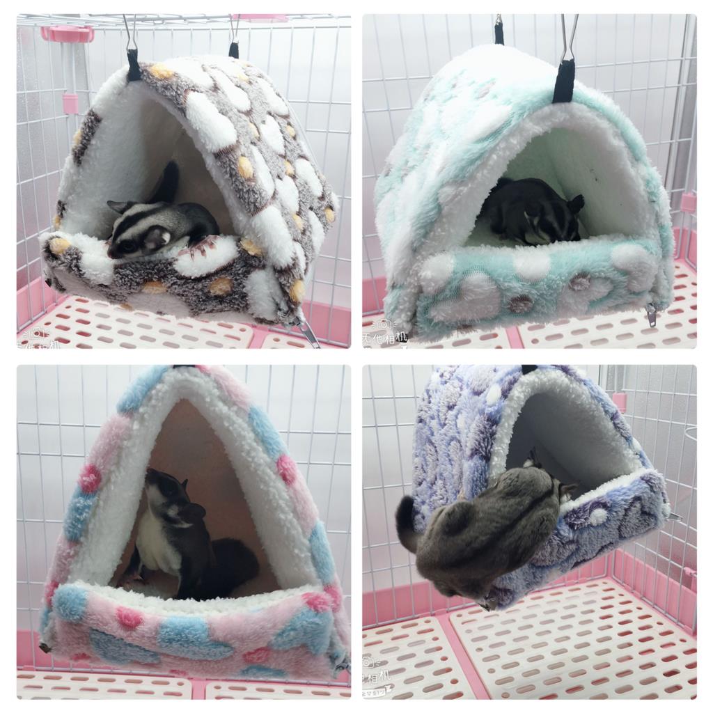 Small Animal Pets Cages Winter Spring Hamster Guinea Pig Squirrel Keep Warm Nest Soft Comfortable Sleepping Bed Hammock Tent