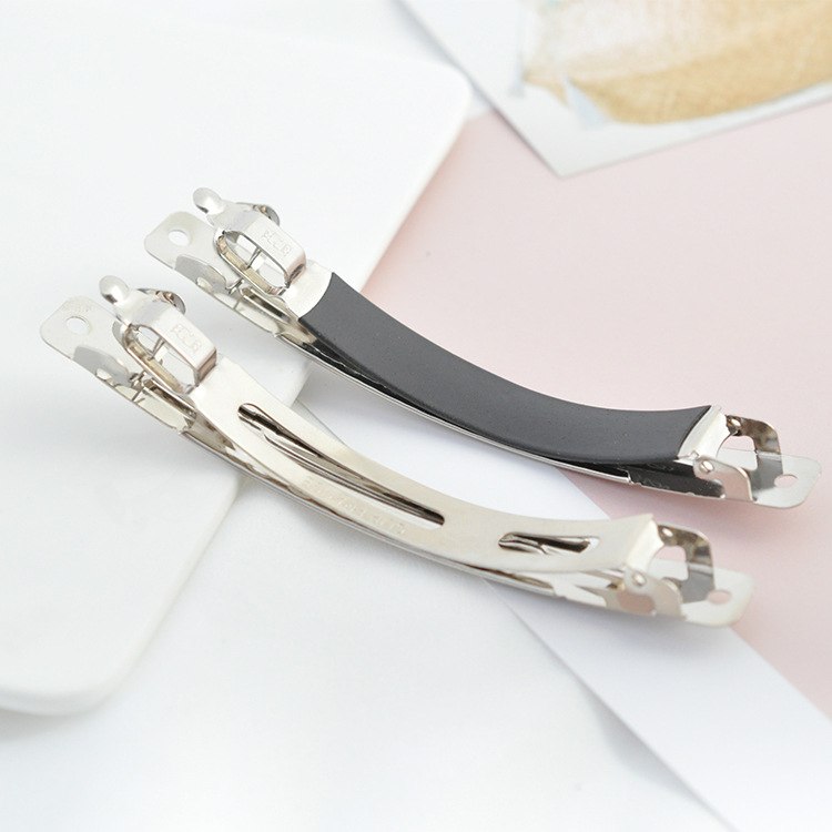 DIY Korea Barrette Spring Hair Clips Base Blank Bow Hairpin Automatic Hairclip Setting Findings For Jewelry Making