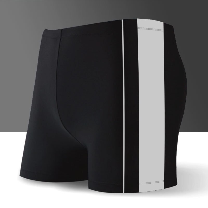 Honeymoon Swimwear Men&#39;s Boxer Sexy Swimsuit Large Color Matching Swimming Trunks: Gray