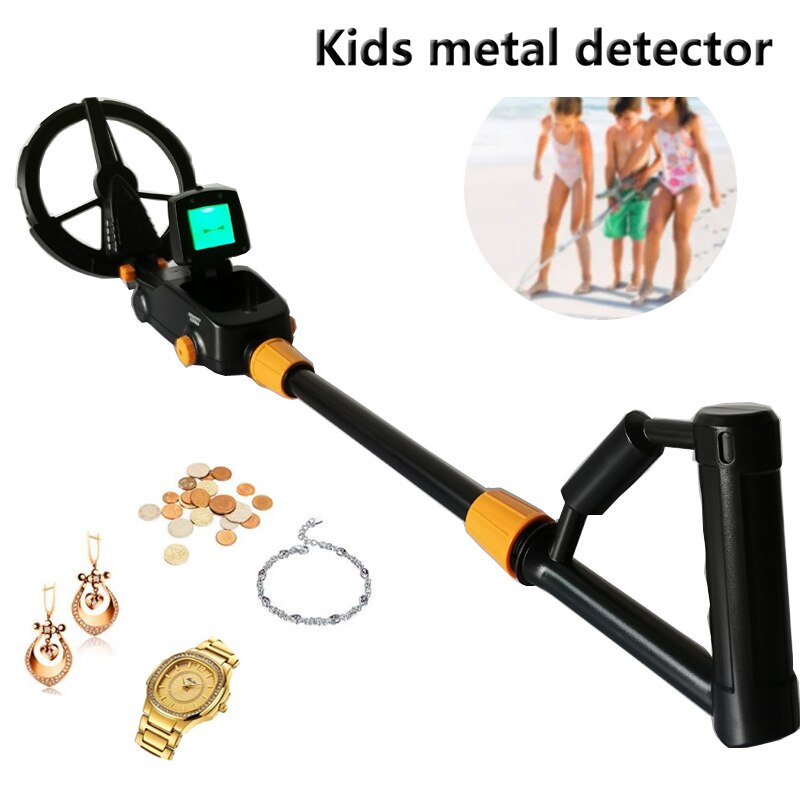 Detector de metales de Hobby para niños, con pantalla LCD retroiluminada grande, MD-1008A de mano, buscador de oro