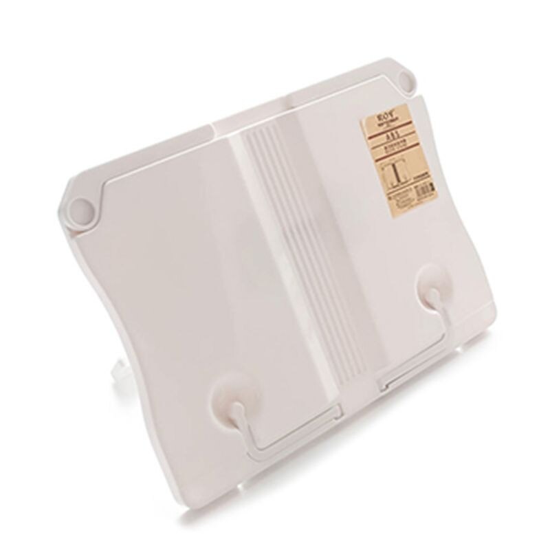 Portable Reading Book Stand Folding Shelf Organizer Holder Music Score Recipe G92E: White