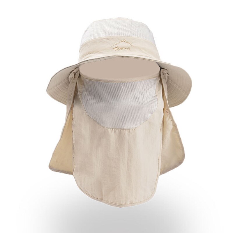 Gorros de escalada para hombre y mujer, protección solar, transpirable, multifuncional, para verano: beige(BG)