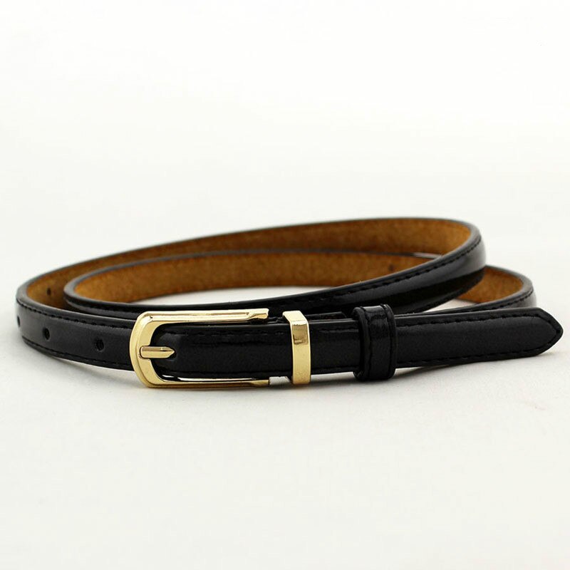 Snoepkleurige metalen gesp dunne casual riem voor dames leren riem vrouwelijke banden tailleband voor kledingaccessoires
