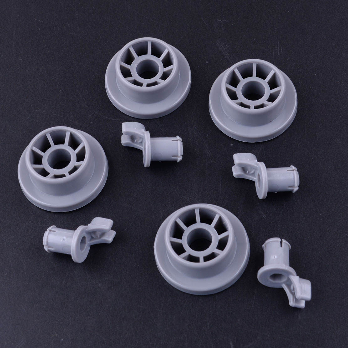 4Pcs Dishwasher Lower Rack Basket Dishrack Wheel Roller Axle Stud Kit Assembly 165314 Fit for Bosch Replacement
