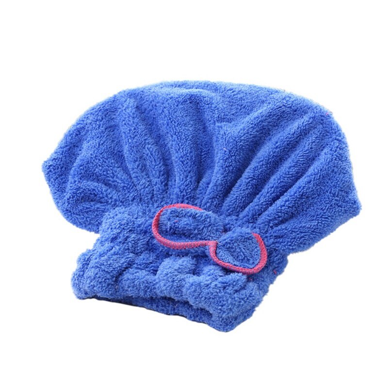 Mikrofiber badehåndklæde hår tør hurtigtørrende dame badehåndklæder blødt badehætte dame turban hoved wrap badning tilbehør til badeværelset: L