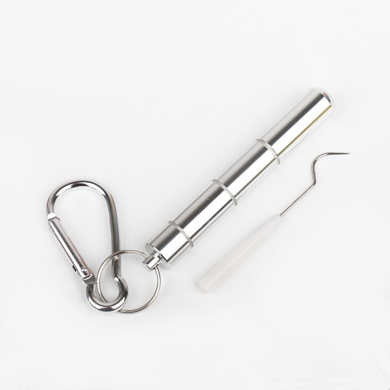 Portable Toothpick Steel Tube Metal Small Bottle Sealing Stainless Steel Tooth pick Holder Stainless Tooth Pick Set