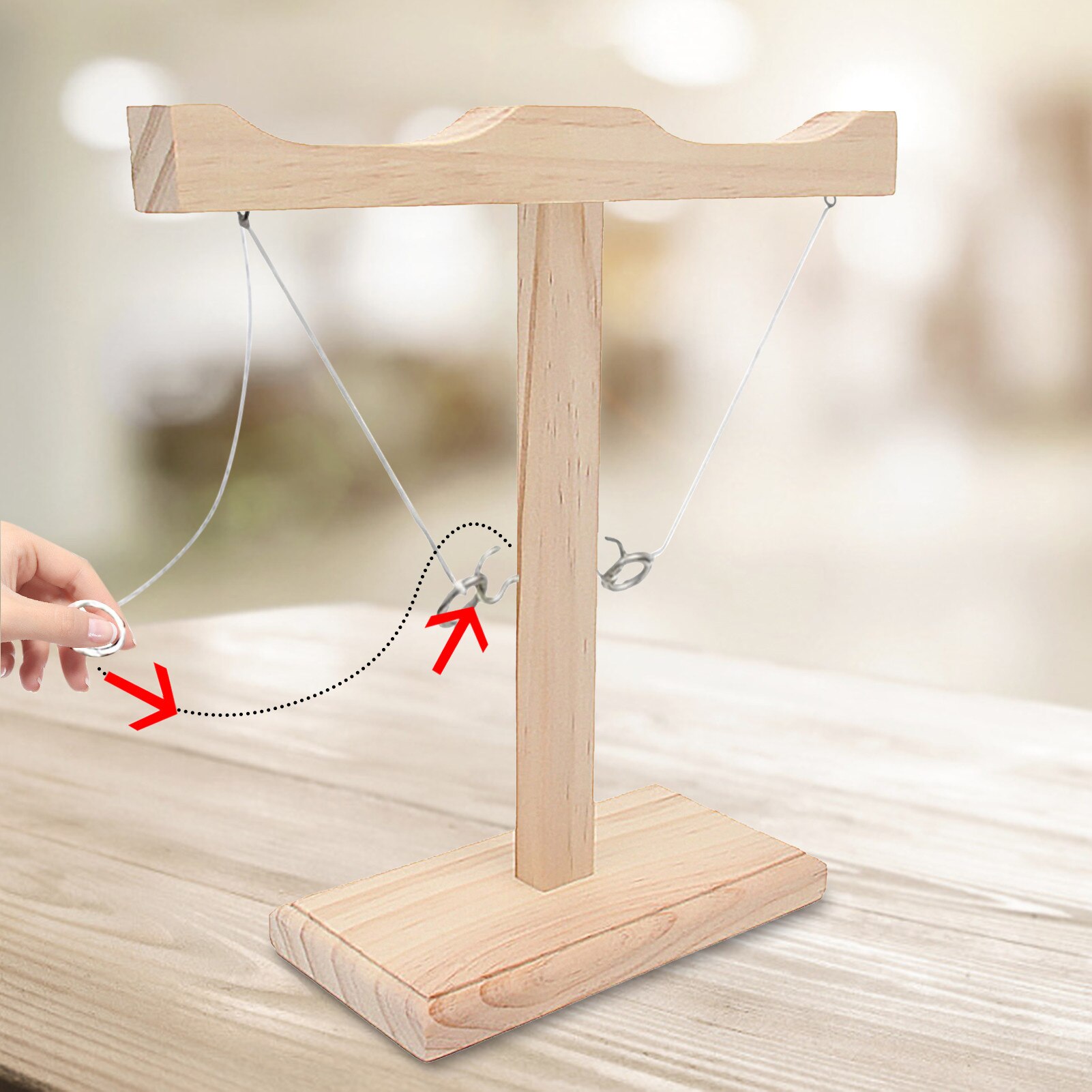 Neue Holz Ring Werfen Spiel Werfen Haken Und Schleife 2 Menschen Interaktive Tabelle Spiel einstellen Industriellen Stil Bar Trinken Partei funToys