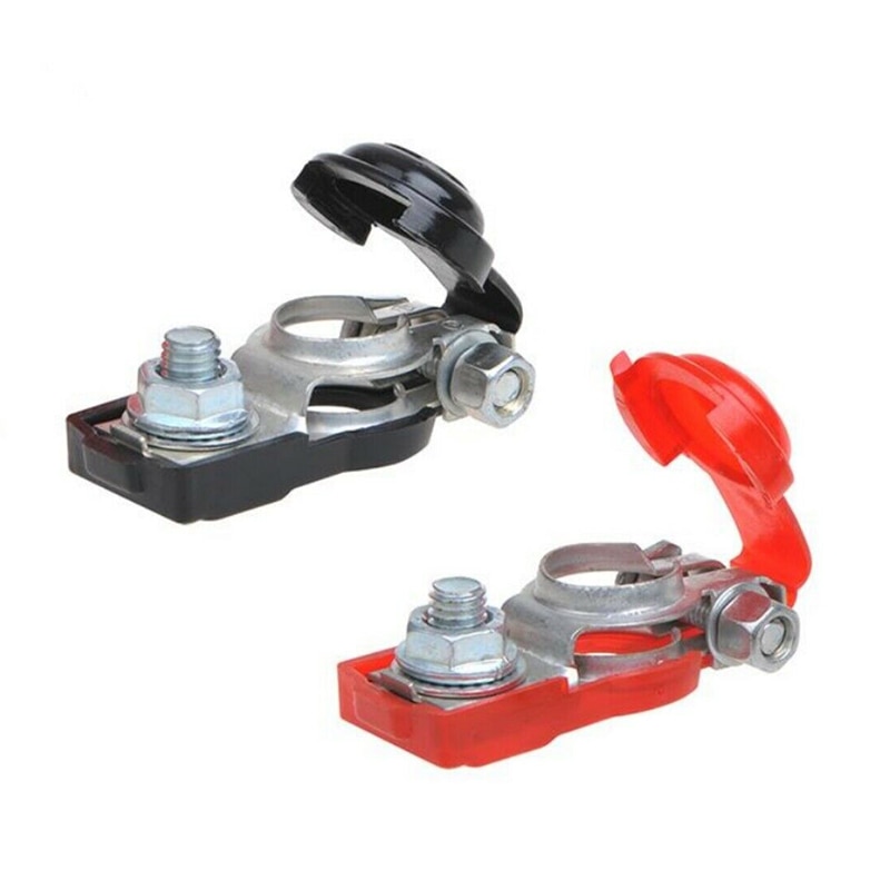 1Pair Car Battery Cable Terminal Clamps Clip Quick Connectors Protector Cleaning Set Positive Pole Clamp Accesories