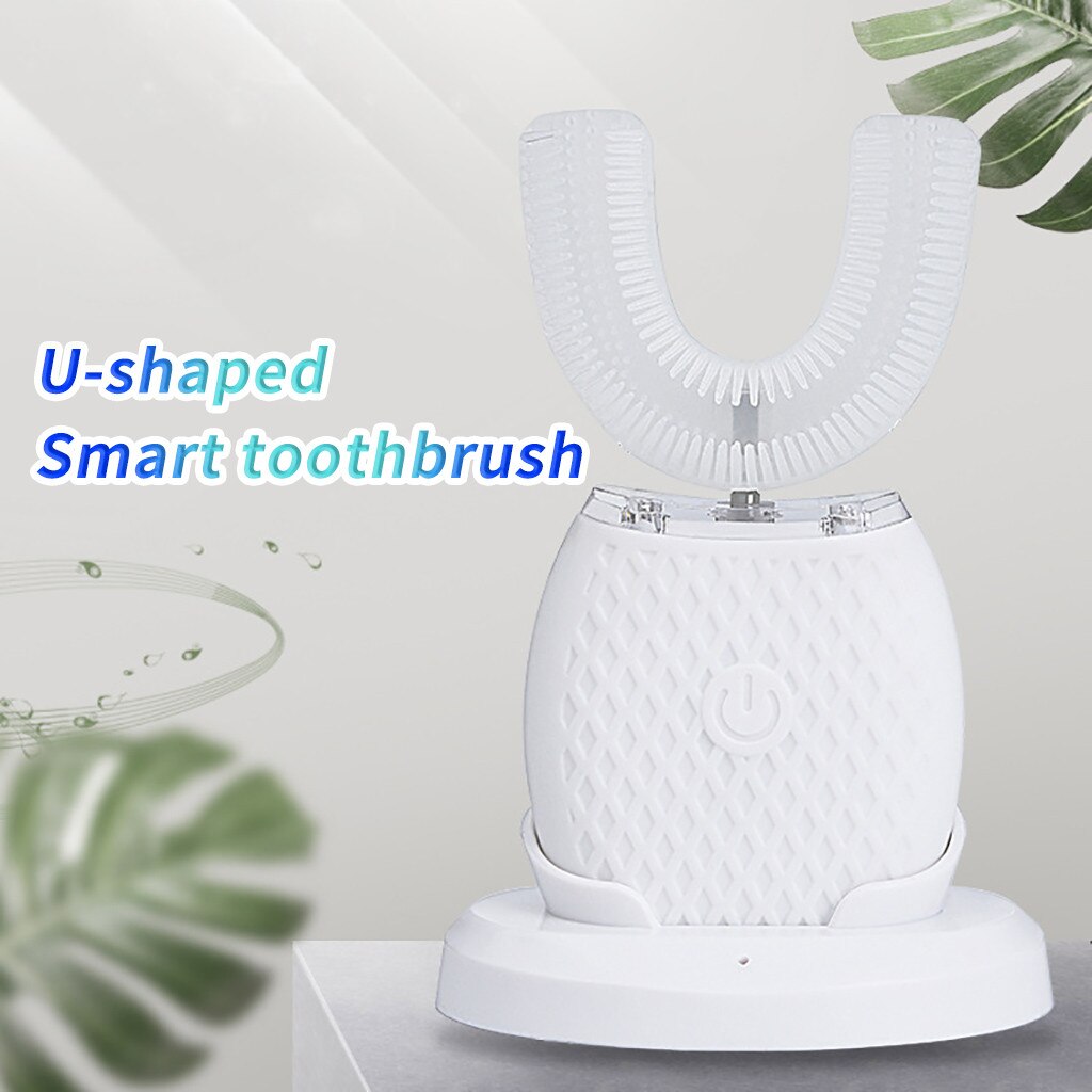 1Pc Automatische Intelligente Elektronische Tandenborstel 360 Graden Ultrasone U-vorm Elektrische Tandenborstel Voor Tanden Reinigen Whitening
