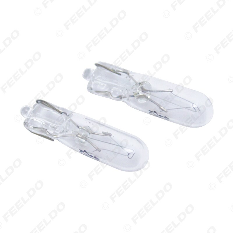 FEELDO 10pcs Car T5 Wedge 12V 1.2W Halogen Bulb External Halogen Lamp Replacement Dashboard Bulb Light #MX2933
