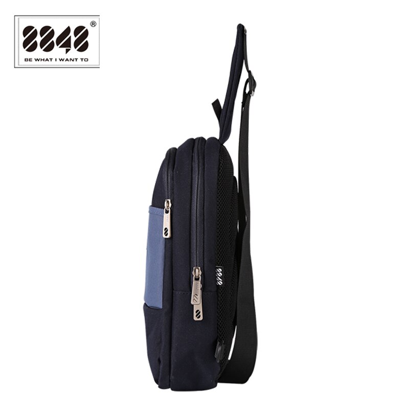 8848 Men Messenger Bag Women Shoulder Bag Small Chest Pack Bag Large Capacit Handbags Single-strap Bag Navy 096-040-002