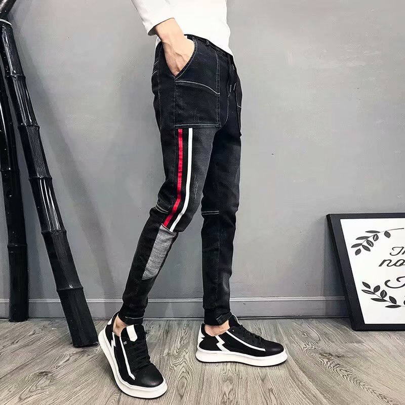 Shoeby high waist wide leg broek met zijstreep blauw