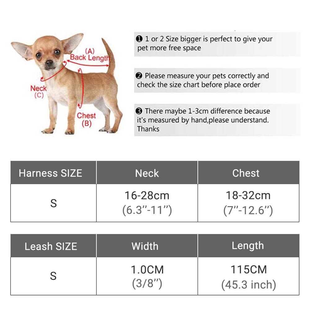 Adjustable Cat Harness and Leash Set Vest Adjustable Puppy Harness Kitten Accessories Small Dog Collar for Cat