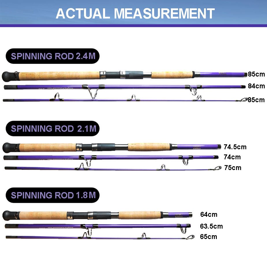 Fishing Rod Carbon Fiber Max Power 30kg 1.8m 2.1m  – Grandado