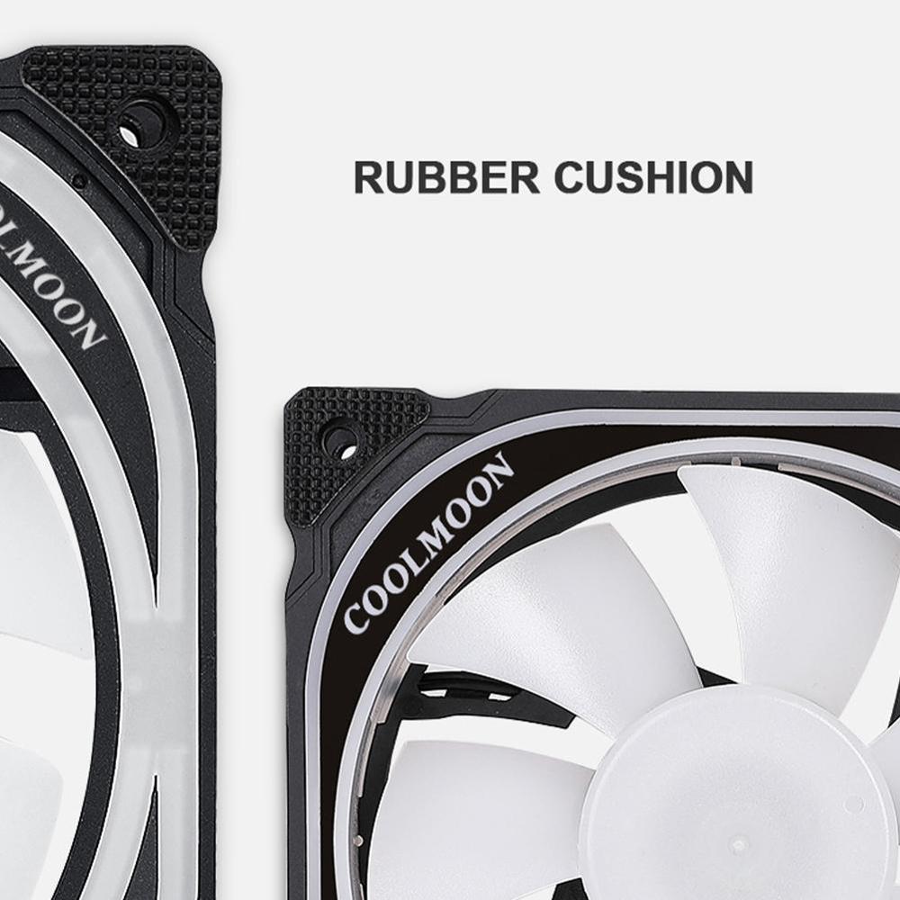 Desktop PC Computer Fan Case Cooling Fan Unit Fan 8025 12cm with LED Lights Color Changing RGB Chassis Fan 120*120*25 mm