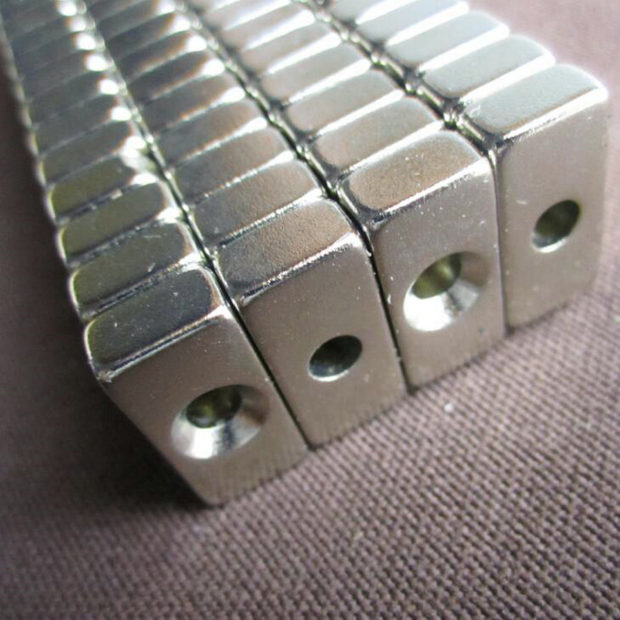 5 stks N50 Sterke Magneet 20mm x 10mm x 6mm Gat 3mm Zeldzame Aarde Neodymium Magneten 20*10*6mm 20mm * 10mm * 6mm