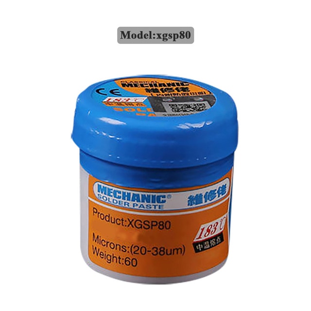 MECHANIC Original Solder Paste XGSP80 Solder Paste Flux Melting Point 183℃ PCB Repair Stencil Welding Soldering Tool: XGSP80