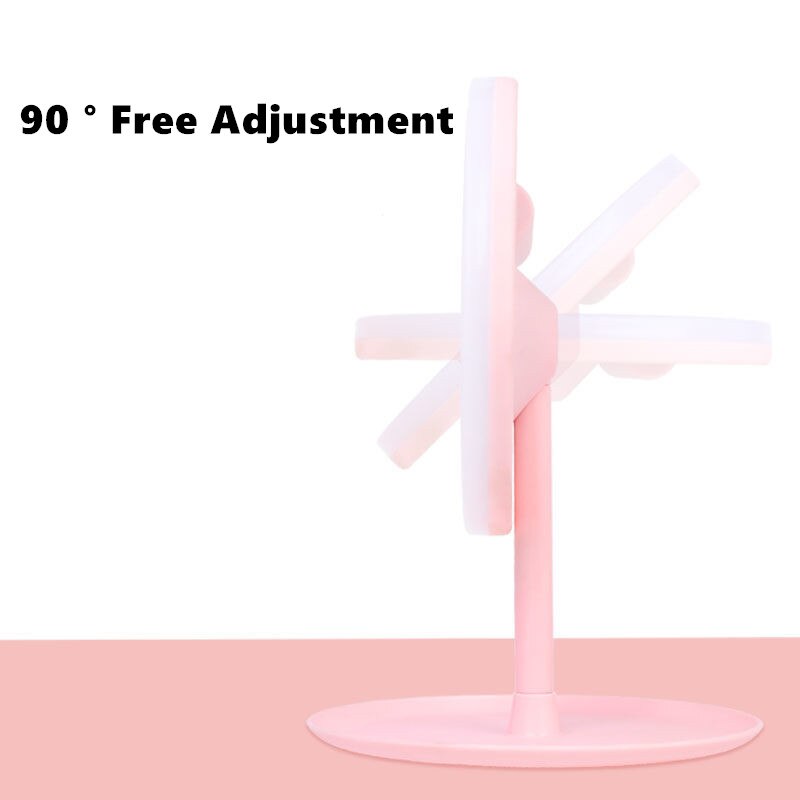 Led Light Makeup Mirror Storage LED Face Mirror Adjustable Touch Dimmer USB Led Vanity Mirror Table Desk Cosmetic Mirror