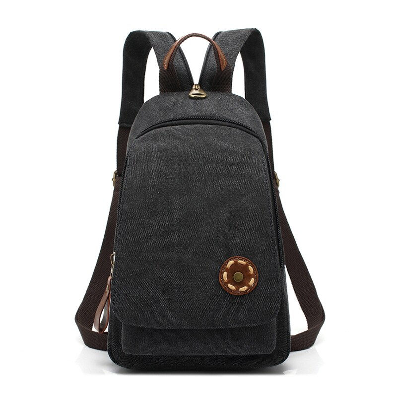 Nuevas mochilas de lona pequeñas para mujer, bolsas de viaje de mujer, bolsas de hombro multifunción, paquete informal PT1147: black