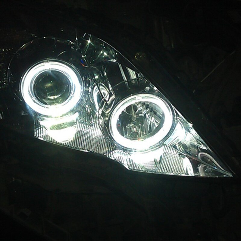 Anillos de Halo led de Ojos de Ángel para coche, 60mm, 70mm, 80mm, 90mm, 95mm, 100mm, 110mm, 120mm, faro blanco para motocicleta, 12V