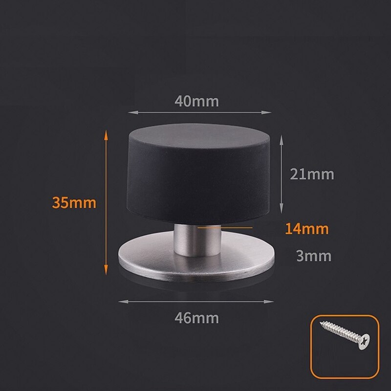 304 Stainless Steel Door Stopper Wall Protector Mount Door Stop with Hardware Screws Brushed Finish Door Handle Wall-Mount