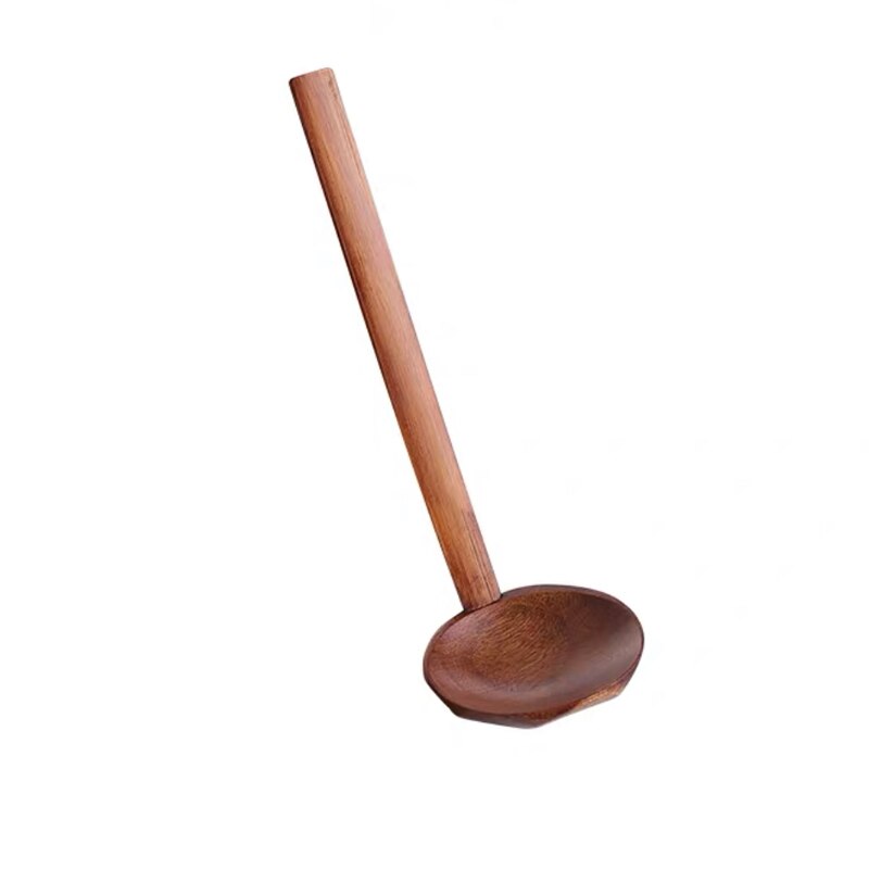 Cuillère à soupe Ramen nouilles japonaises cuillère à soupe avec trous cuisine en bois grande cuillère cuillère coréenne cuillère en bois