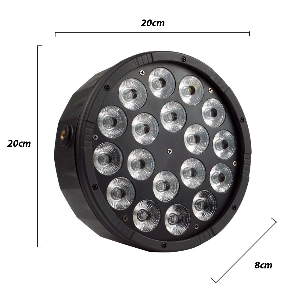 Large Lens 18x12w Led Par Light RGBW 4-in-1 DMX512 Plastic Par Light Stage Dj Light