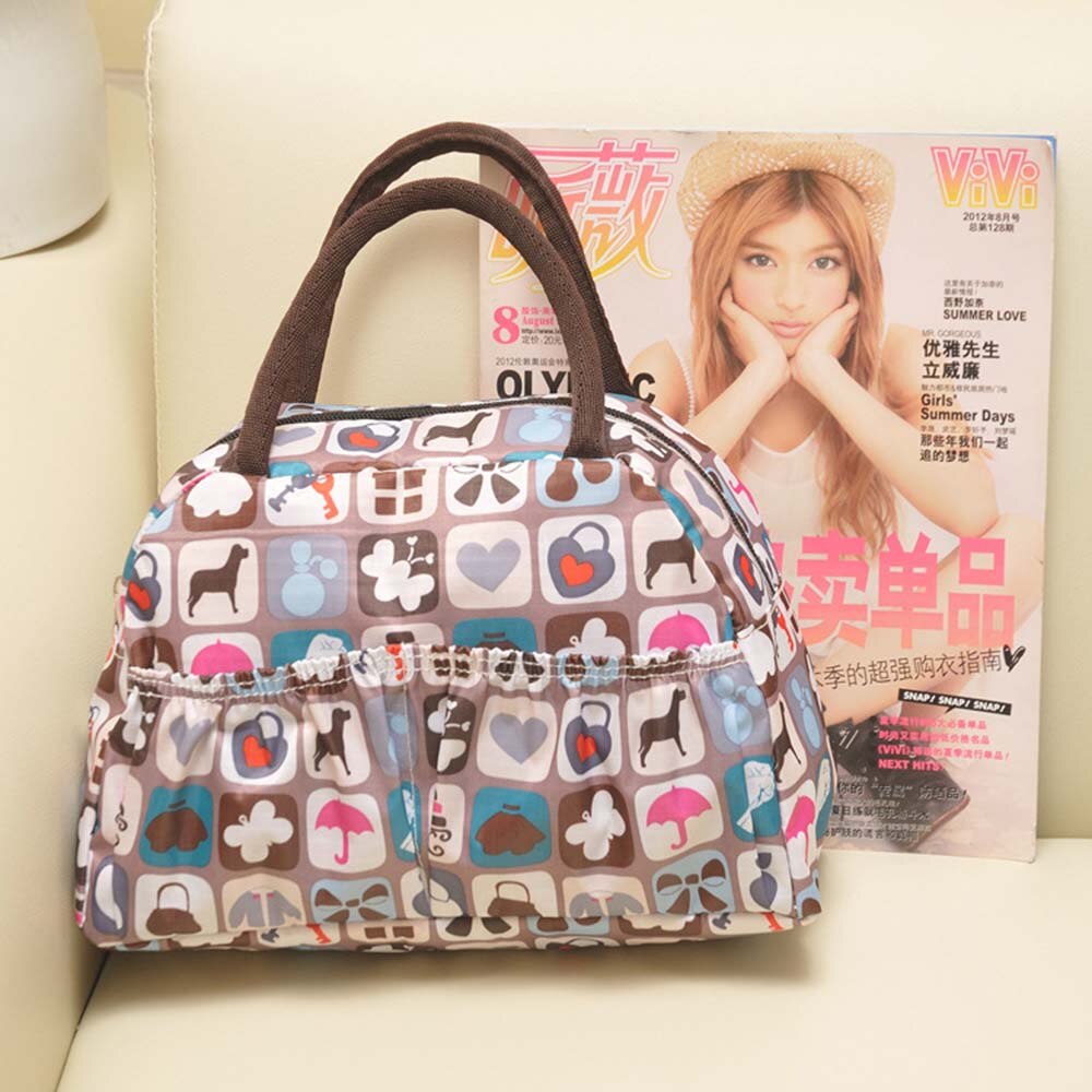 Handbag Small Bag Waterproof Printed Lunch Bag Bag Hand Carry Female Bag Storage Bag 31506