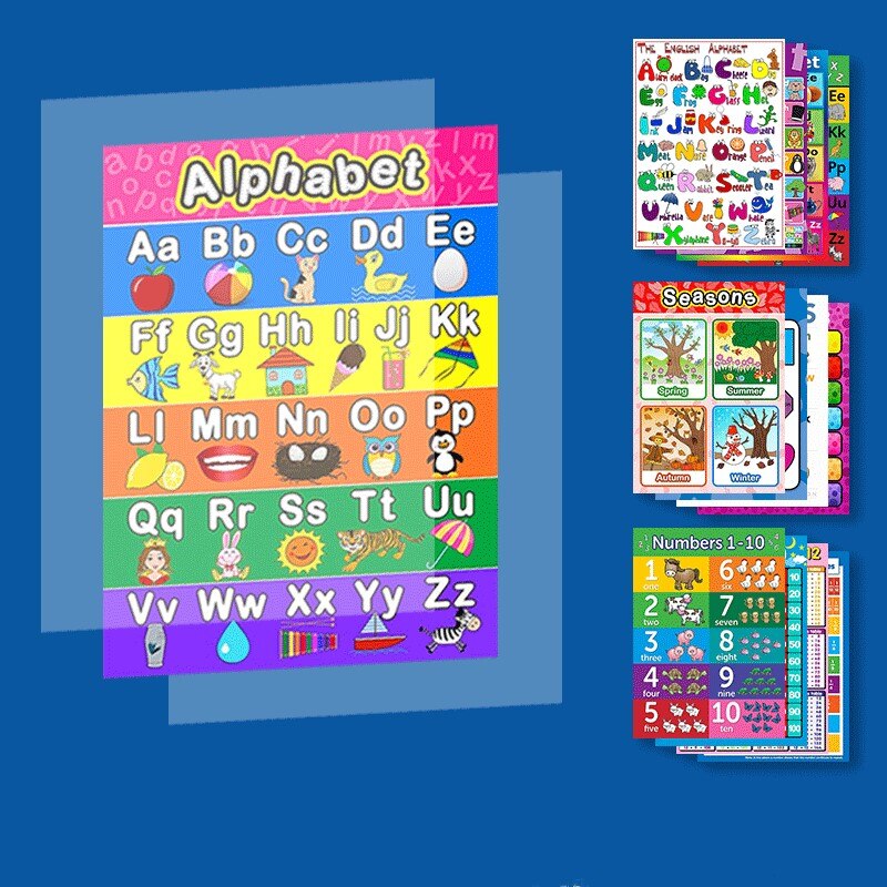 Educational Preschool Posters Charts for Preschoolers Toddlers Kids Kindergarten Classrooms