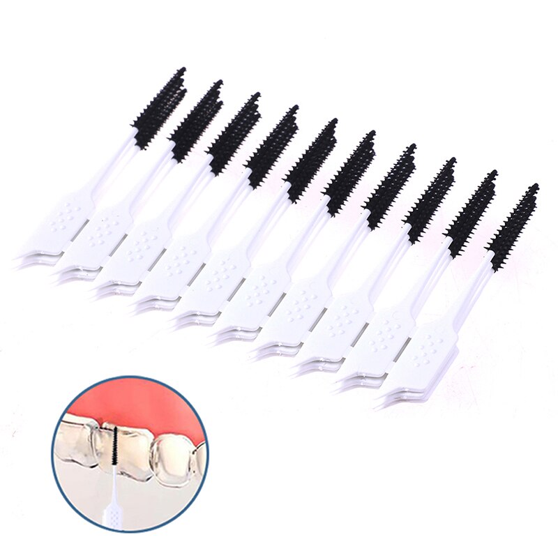 Interdentale Tanden Stok Borstel 30Pcs Orale Schoon Zorg Picks Dental Tandenstokers Vervanging Hoofd Borstel Gereedschappen Interdentale Borstel