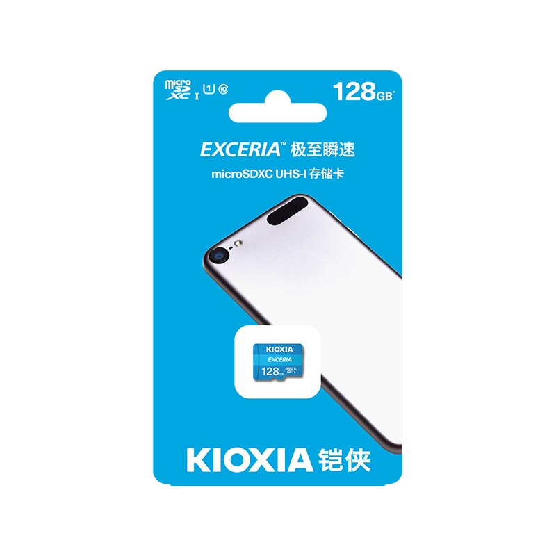 (Formerly Toshiba)Kioxia 256GB/128G/64G microSD Exceria Flash Memory Card U1 R100 C10 Full HD High Read Speed 100MB/s TF card: 128GB