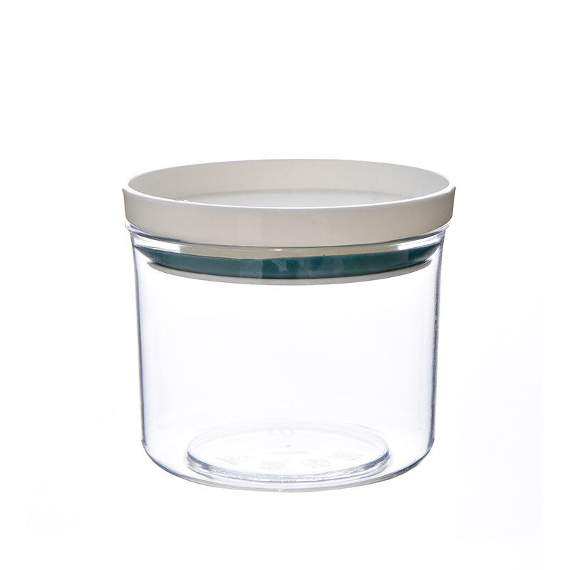 Japanese can be stacked whole grain storage tank kitchen with a lid plastic sealed container food storage container: blue250ml
