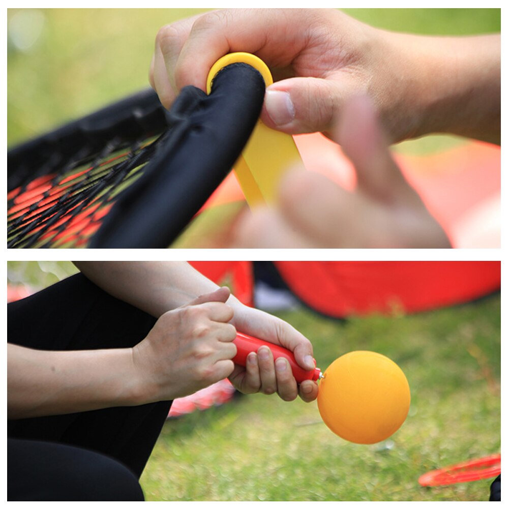 Outdoor Team Sports Beach Volleyball Spike Ball Game Set Spikeball Lawn Fitness Equipment With 3 Balls Volleyball Net