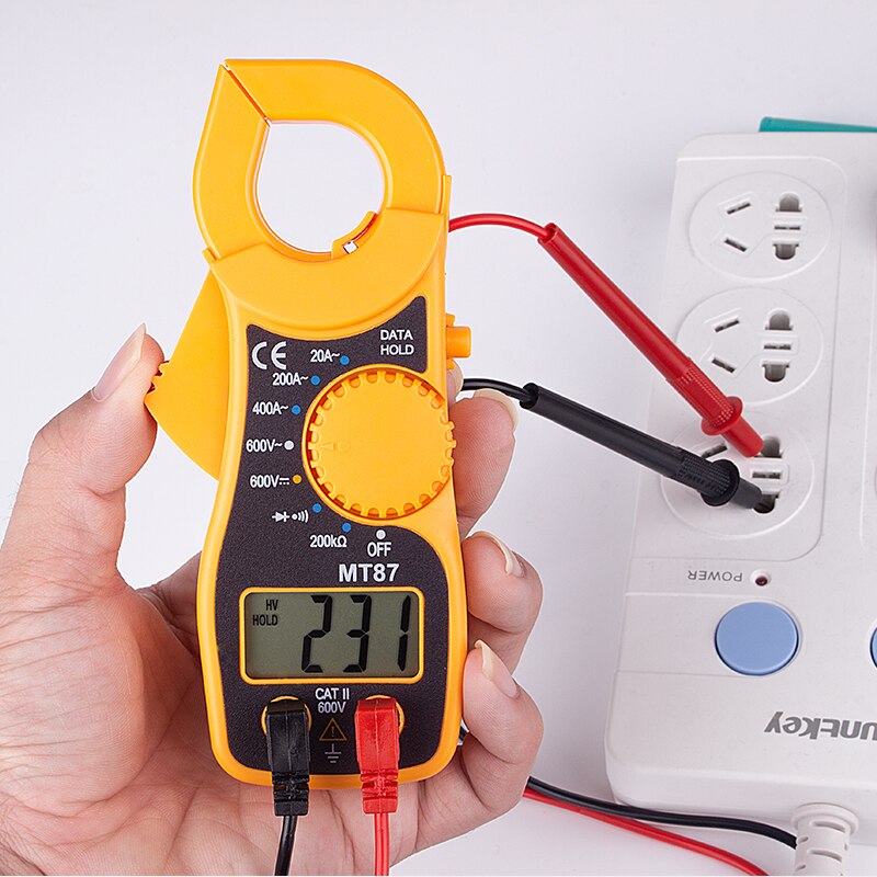 MT-87 Mini Multimeter Digital ohmmeter ammeter voltmeter Digital Diode measurement Clamp Multi meter With Bag Wires: Default Title
